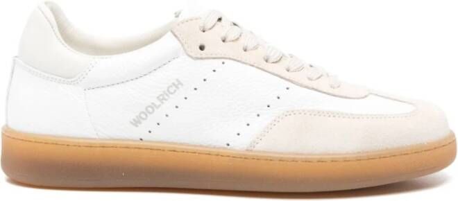 Woolrich Witte Sneakers met Vetersluiting