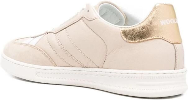 Woolrich Champagne Sneakers met Gouden Detail