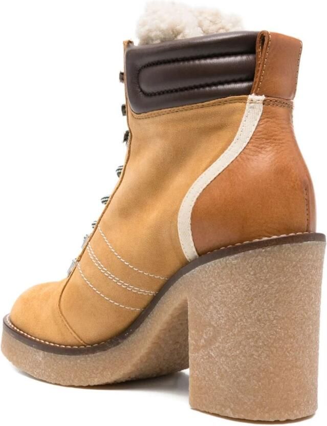 Woolrich Leren Landhill Laarzen in Beige