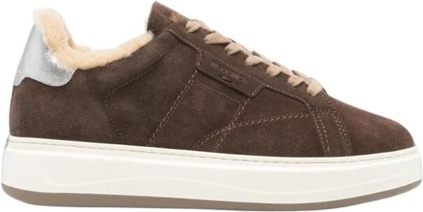 Woolrich Suede sneakers met schapenvachtvoering