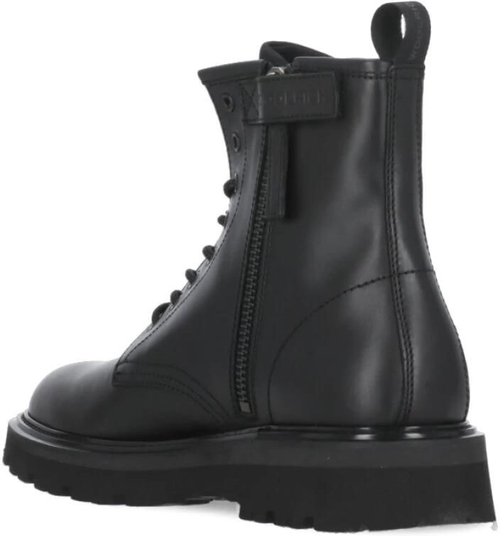 Woolrich Zwarte Leren Laarzen met Logo Tong Black Heren - Foto 4
