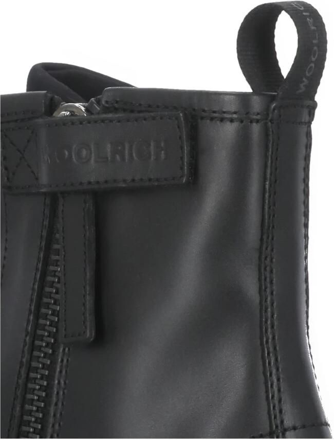 Woolrich Zwarte Leren Laarzen met Logo Tong Black Heren - Foto 2
