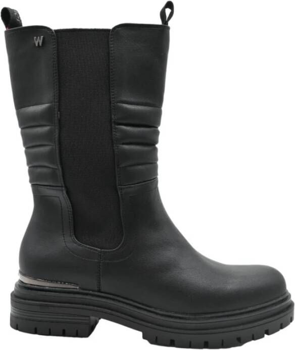 Wrangler Courtney Moto Chelsea Zwarte Sneakers Black Dames