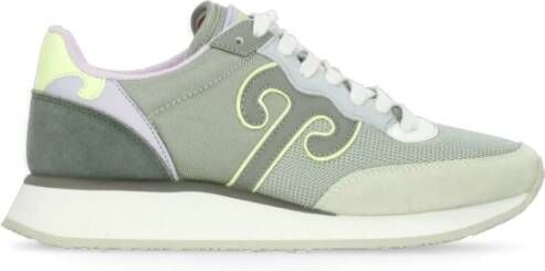 Wushu Ruyi Groene leren sneakers met Ruyi-logo