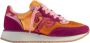 Wushu Ruyi Herfst Sneakers in Bietenrood Multicolor Dames - Thumbnail 1