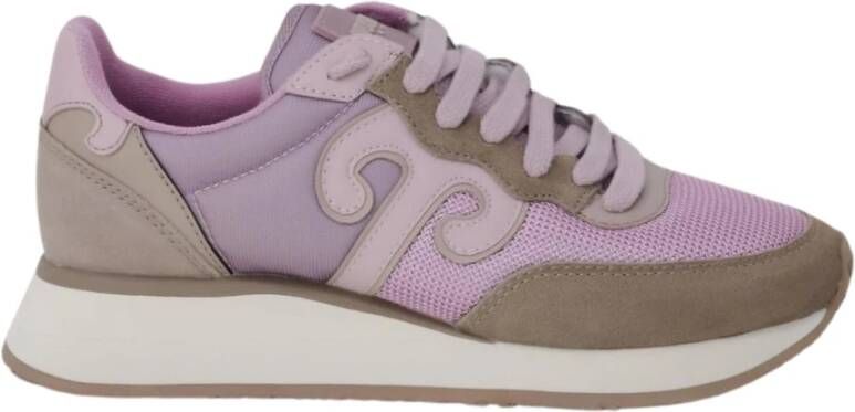 Wushu Ruyi Lila Veterschoenen Elegante Sneakers Multicolor Dames - Foto 4
