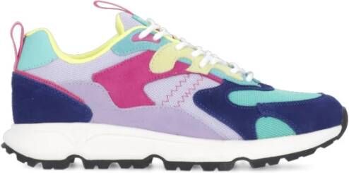 Wushu Ruyi Multicolor leren sneakers met verhoogde zool