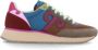 Wushu Ruyi Multicolor Stof Leren Sneakers Ronde Neus Multicolor Dames - Thumbnail 1