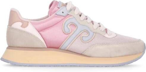 Wushu Ruyi Roze leren sneakers met Ruyi-logo