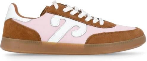 Wushu Ruyi Roze leren sneakers met Ruyi-logo
