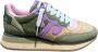 Wushu Ruyi Sneaker van suède en nylon met PU-details Green Dames - Thumbnail 1