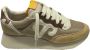 Wushu Ruyi Sneaker van suède en nylon rubberen zool Beige Dames - Thumbnail 1