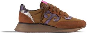 Wushu Ruyi Sneakers van suède en nylon met PU-details Bruin Dames