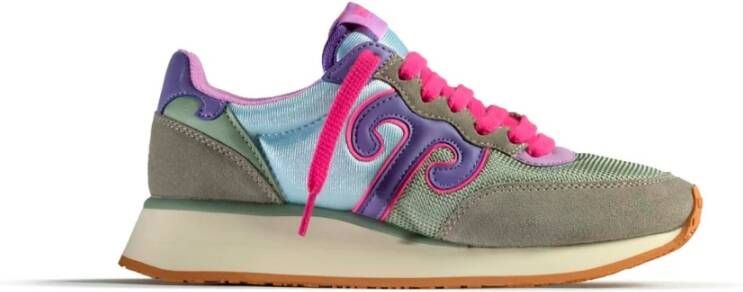 Wushu Ruyi Sportieve Suède Sneakers met Comfortabele Demping Multicolor Dames