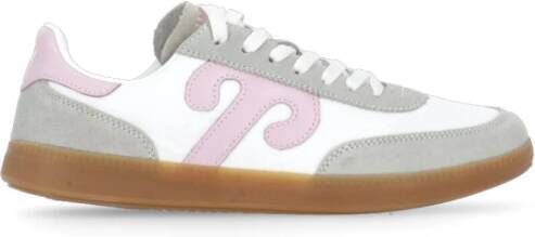 Wushu Ruyi Witte leren sneakers met ronde neus