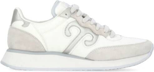 Wushu Ruyi Witte sneakers van stof en leer