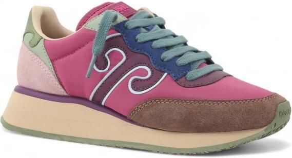 Wushu Ruyi Geborduurd Logo Suède Sneakers Multicolor Dames