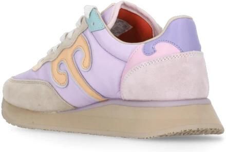 Wushu Ruyi Paarse Stoffen Leren Sneakers - Foto 4
