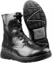 Xsensible Vrouwen Leren Veterboots Laarzen Damesschoenen 30213.3 Zwart - Thumbnail 4