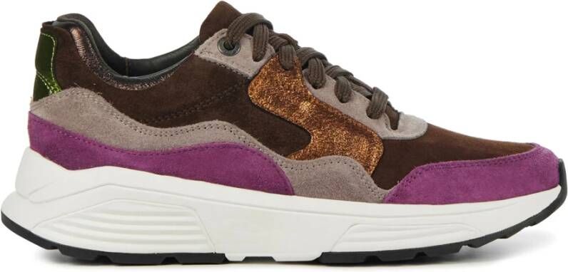 Xsensible Bruine Combi Sneakers Brown Dames
