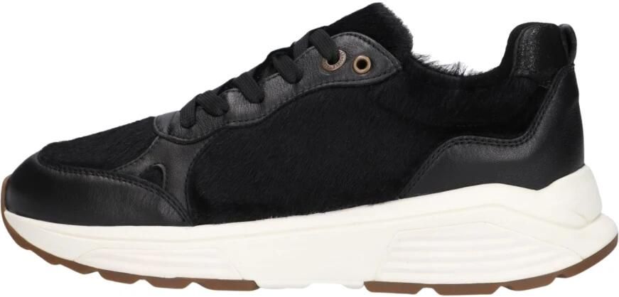 XSENSIBLE Lage Sneakers Dames Chain Leer Zwart - Foto 4