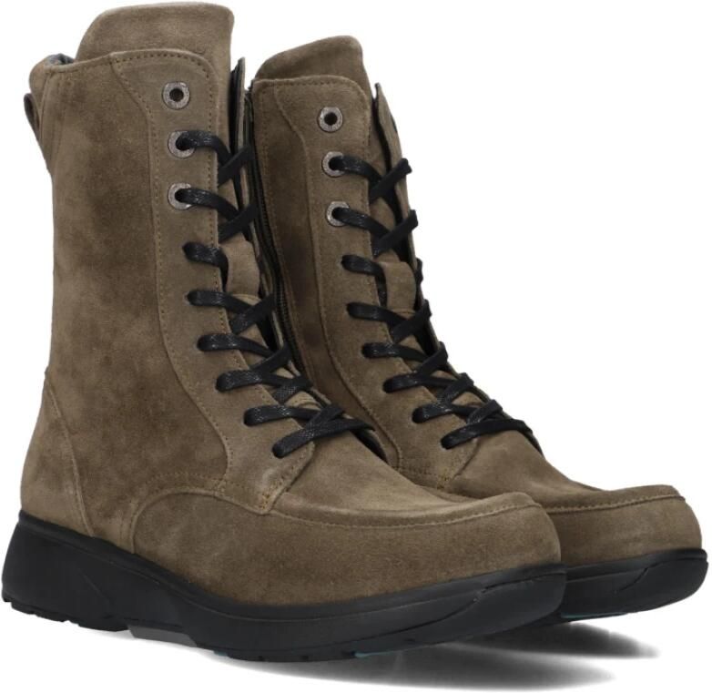Xsensible 30219.5.469-H dames veterboots sportief groen