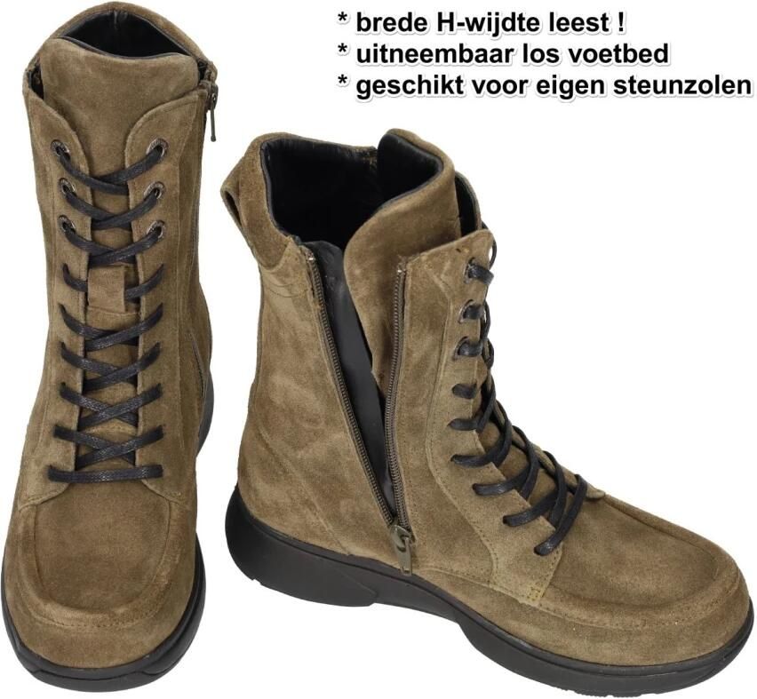 XSENSIBLE Hoge Sneakers Dames Emilia Suède Groen - Foto 2