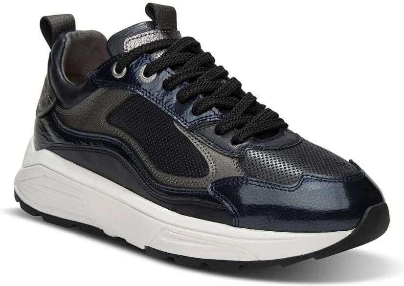 XSENSIBLE Lage Sneakers Dames Milau Maat: 41 Materiaal: Leer Kleur: Blauw