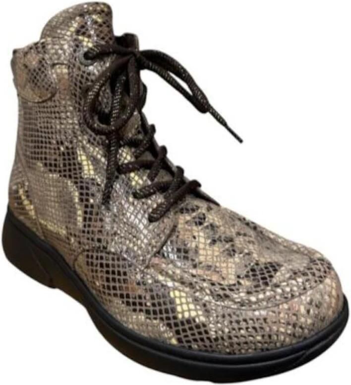 Xsensible Romagna leren veterboots met slangenprint - Foto 4