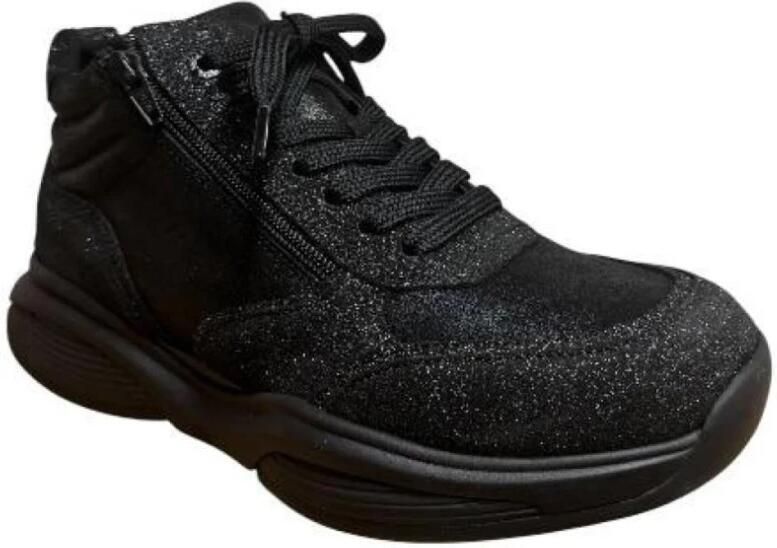 Xsensible zwarte dames sneakers met glitter SWX16 - Foto 3