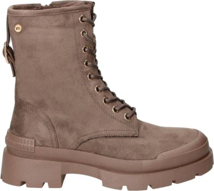 XTI Lace-up Boots Brown Dames