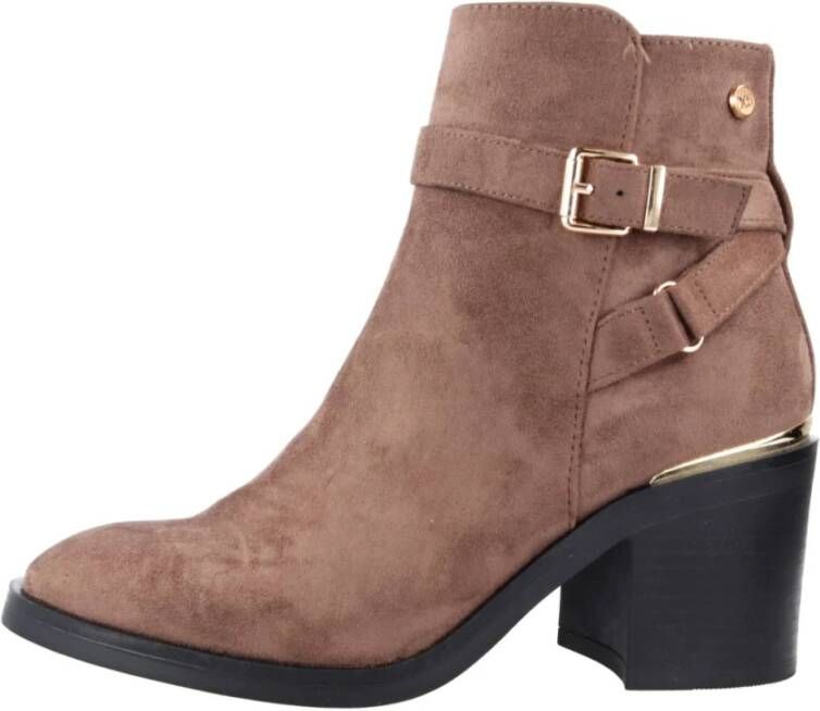 XTI Heeled Boots Brown Dames