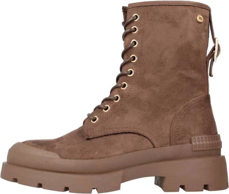 XTI Lace-up Boots Brown Dames