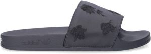 Y-3 Adilette AOP Kalfsleren Sliders Zwart Dames