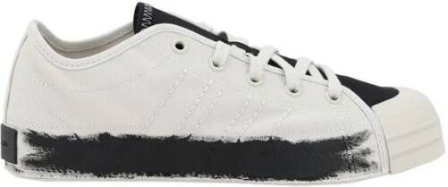 Y-3 Artistieke Two-Tone Sneakers met Vetersluiting White Heren