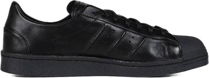 Y-3 Blauwe Leren Sneakers met Geperforeerde Details