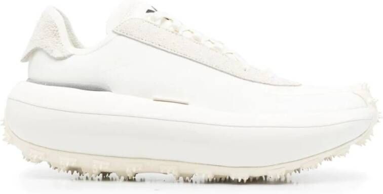 Y-3 Elegante Cream Grey Leren Sneakers Wit