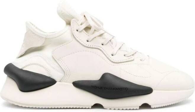 Y-3 Crème Witte Sneaker met Amandelvormige Neus White Heren