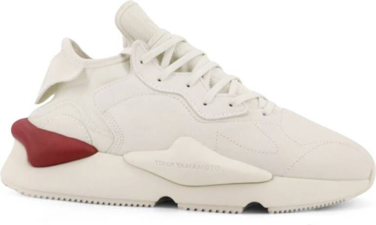 Y-3 Grijze Leren Sneakers met Gevormde Zool - Foto 3