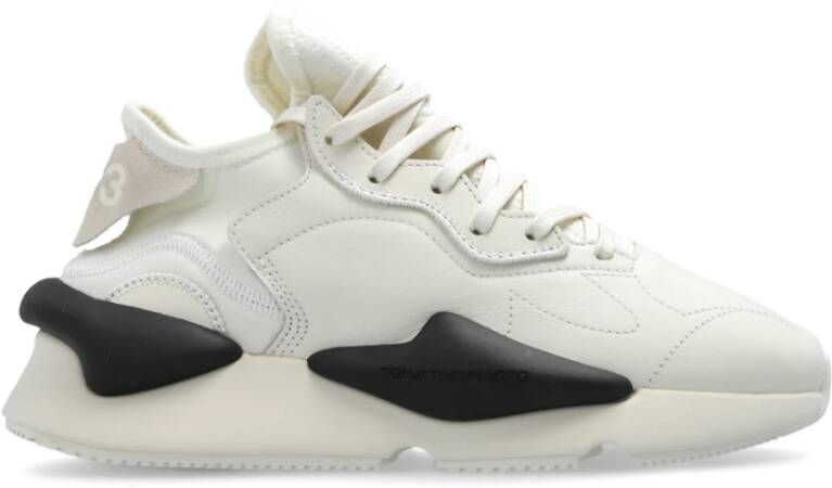 Y-3 Lage sneakers van glad leer en neopreen Beige