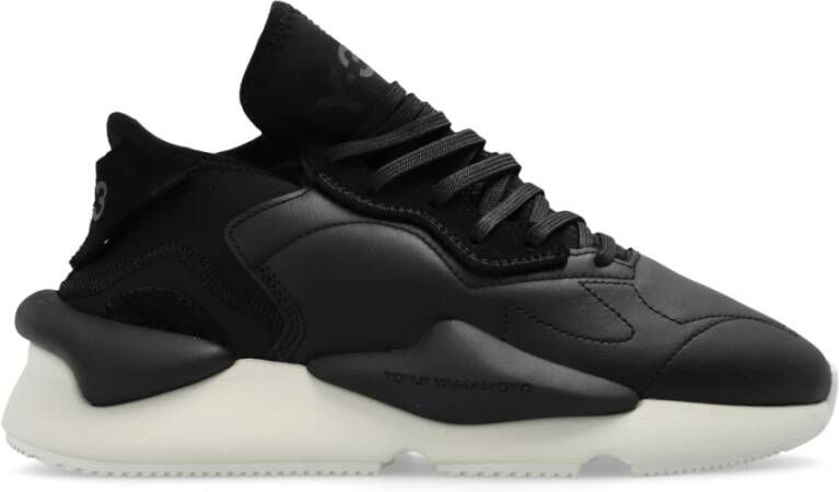 Y-3 Leren Logo Sneakers voor Heren Black Heren