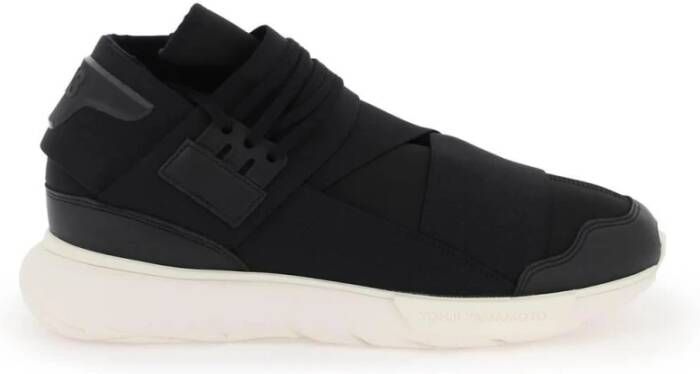 Y-3 Zwarte Leren Qasa Sneakers Black - Foto 1