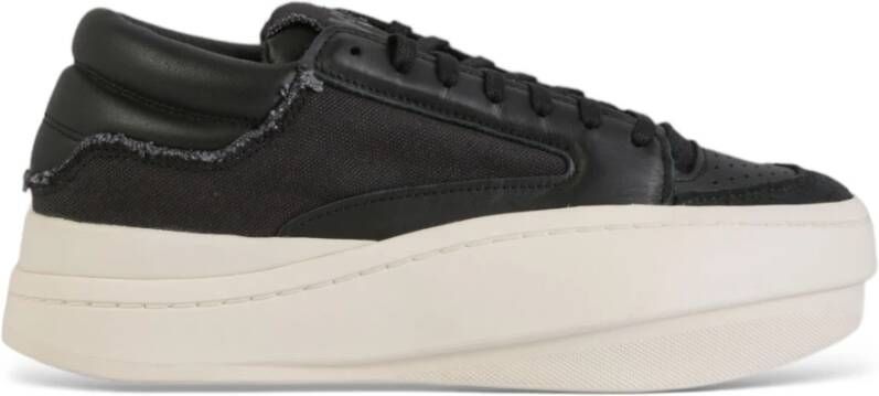 Y-3 Lage Zwarte en Witte Sneakers Black Heren