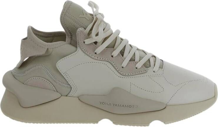 Y-3 Leren Kaiwa Sneaker White Heren