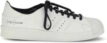 Y-3 Leren sneakers met rubberen neus