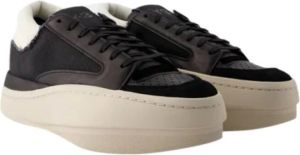 Y-3 Leren sneakers van glad kalfsleer Zwart Dames