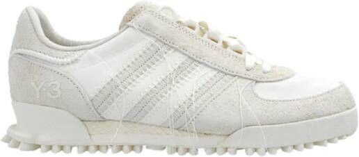 Y-3 Witte Marathon Trail Sneakers van Suède en Stof White