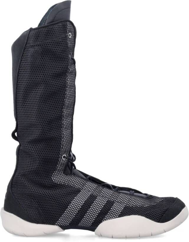 Y-3 Mesh Leren Laarzen met 3-Stripes