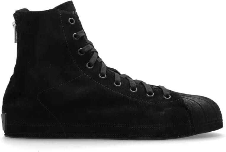 Y-3 Zwarte Leren Sneakers Nizzastar Hi