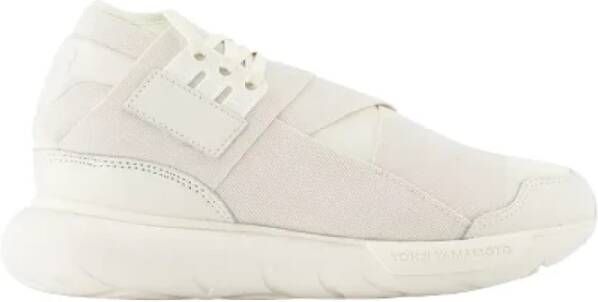Y-3 Off White Leren Sneakers White Dames